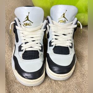 Nike Air Jordan 4 Retro Platinum Gold Mens Size 6.5